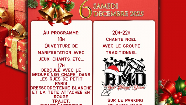 Chanté Nwel (Noël) le Samedi 6 Décembre 2025